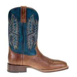 Ariat Men's Valor Ultra Dark Tan 11in. Rocky Blue Square Toe Boots -Cowboy Essentials Shop 10034080 4