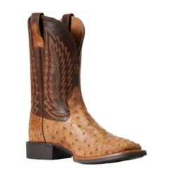 Ariat Men`s Quantum Primo Ranger FQ Ostrich 11` Beam Brown Top Square Toe Boots -Cowboy Essentials Shop 10040281 3
