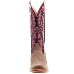 Ariat Women's Futurity Smokey Roughout/ Wine Patent 13 In Top Boot -Cowboy Essentials Shop 10047069 05