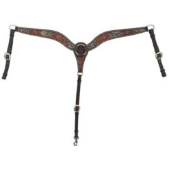 Circle Y Saddlery Dark Flash Arizona Flower Breast Collar -Cowboy Essentials Shop 1008 23 SC pg 20234