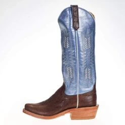 Rios Of Mercedes Women's Ride Ready KangoTobac Smooth Ostrich 15in. Blue Top Cowgirl Boot -Cowboy Essentials Shop 106141 2