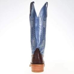 Rios Of Mercedes Women's Ride Ready KangoTobac Smooth Ostrich 15in. Blue Top Cowgirl Boot -Cowboy Essentials Shop 106141 3