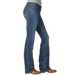 Wrangler Women's Retro Sadie Low Rise Bootcut Jeans -Cowboy Essentials Shop 112321498 02