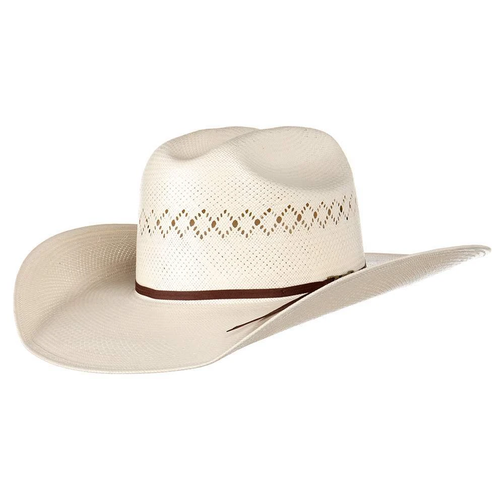 American Hats Ivory 8400 4 1/4in. Brim Rancher Crease Straw Cowboy Hat 3 American Hats Ivory 8400 4 1/4in. Brim Rancher Crease Straw Cowboy Hat