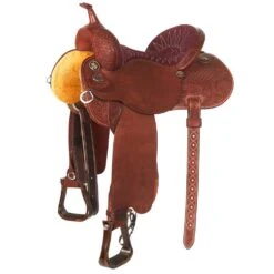 Martin Fearless Chestnut 1/2 Spring Flower Barrel Saddle