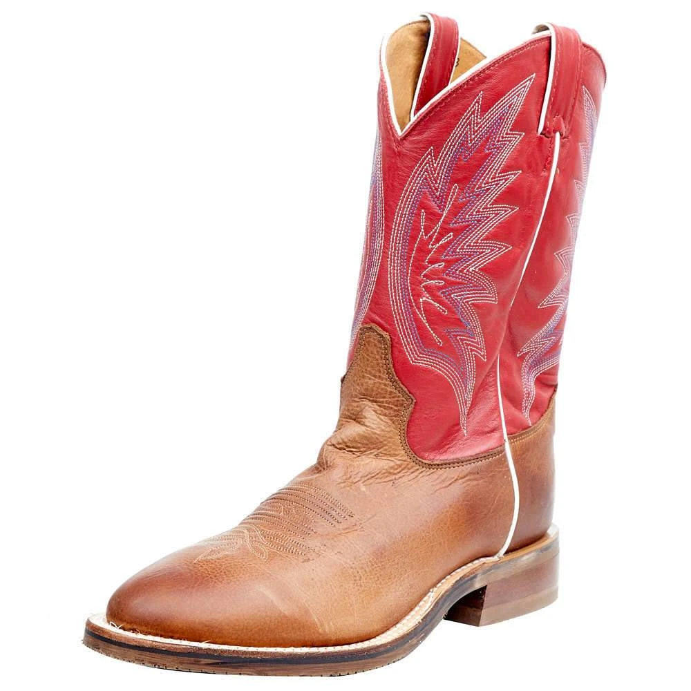 Tony Lama Men`s Brayden Cedar Brown 11in. TImeless Red Top Round Toe 3 Tony Lama Men`s Brayden Cedar Brown 11in. TImeless Red Top Round Toe