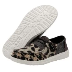 Heydude Women`s Hey Dude Wendy Patchwork Leopard Java Casual
