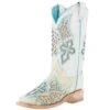 Corral Women's White Inlay Turquoise Embroidery 12 In Top Square Toe Boot -Cowboy Essentials Shop 162532 default l