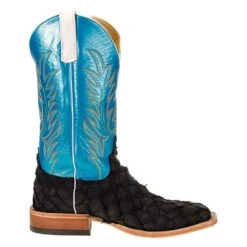 Anderson Bean Men's Matte Black Bass Boots 13in. Blue Luster Top Boot -Cowboy Essentials Shop 323501 4