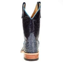Anderson Bean Women's Denim Full Quill Ostrich 10 In. Black Embossed Top Cowgirl Boot -Cowboy Essentials Shop 330762 3