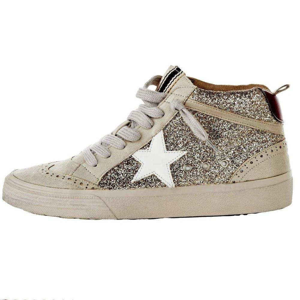 Shu Shop Ladies Gold Glitter Paulina High Top Casual Shoe 5 Shu Shop Ladies Gold Glitter Paulina High Top Casual Shoe - Image 3
