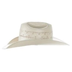 American Hats Solid Weave Fancy Vent 4in. Brim Straw Cowboy Hat -Cowboy Essentials Shop 7210S2CBLK4 21