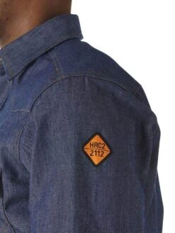 Wrangler Mens FR Flame Resistant Long Sleeve Twill Work Shirt -Cowboy Essentials Shop 81W0eqBfLwL