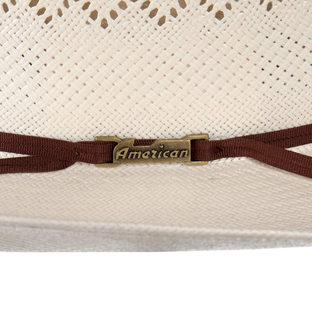 American Hats Ivory 8400 4 1/4in. Brim Rancher Crease Straw Cowboy Hat 6 American Hats Ivory 8400 4 1/4in. Brim Rancher Crease Straw Cowboy Hat - Image 4