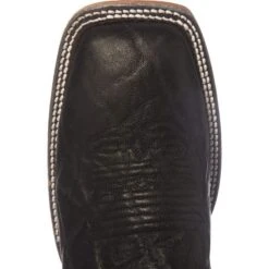 Men's Justin Bent Rail Black Wildebeest Cowboy Boots -Cowboy Essentials Shop BR319 toe