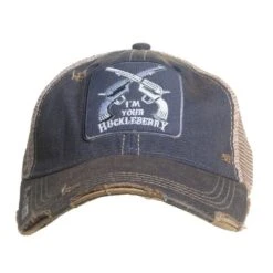 Mason Jar Label Llc Huckleberry Distressed Black Hat -Cowboy Essentials Shop HKLBRY HAT 1