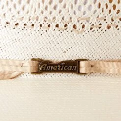 American Hats AHC JC4200 2 Cord Champagne Band 4 1/4in. Brim Open Crown Straw Cowboy Hat -Cowboy Essentials Shop JC4200S2CCHAMP42 3