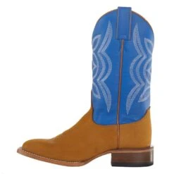 Justin Boots Women's Hayes Tan 11` Blue Square Toe Boot -Cowboy Essentials Shop JP2601 3