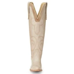 Justin Boots Women's Vintage Verlie Vanilla 17 In Top Round Toe Cowgirl Boot -Cowboy Essentials Shop JST 008 VN4475
