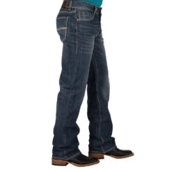 Rock N Roll Cowboy Mens N Double Barrel Relaxed Fit Straight Leg Jeans -Cowboy Essentials Shop MOS8553 2