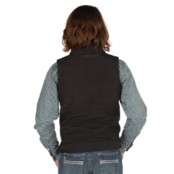 Boys Cinch Black Bonded Vest -Cowboy Essentials Shop MWV7520002 3