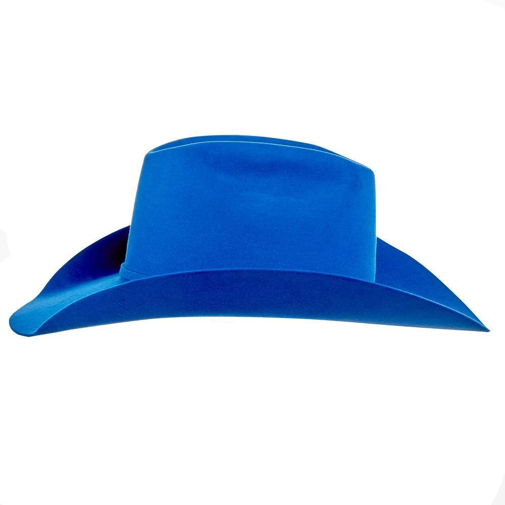 Rodeo King 7X Cobalt Blue 4in. Brim Open Crown Felt Cowboy Hat 7 Rodeo King 7X Cobalt Blue 4in. Brim Open Crown Felt Cowboy Hat - Image 5