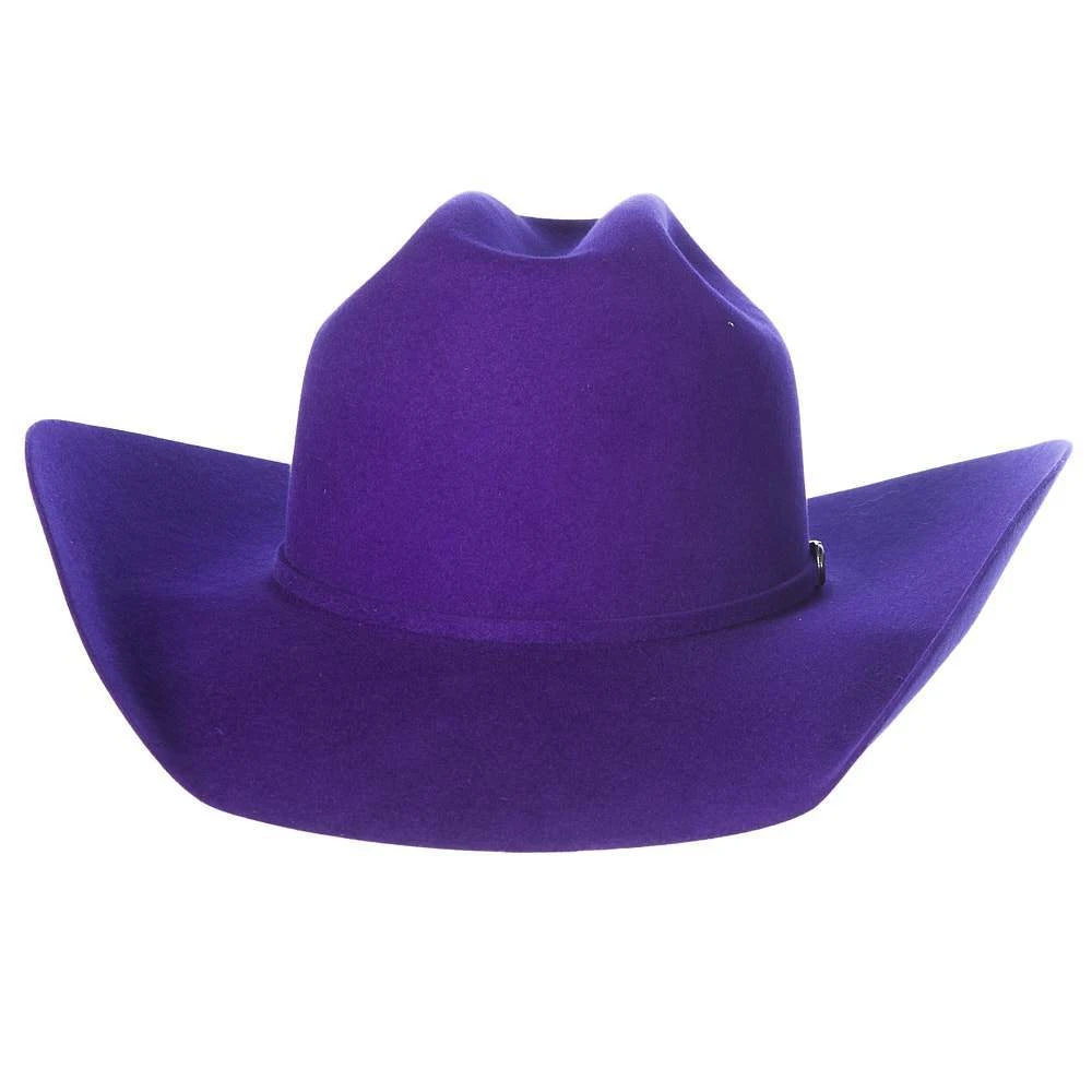 Rodeo King 7X Purple Self Band 4 1/4in. Brim Open Crown Felt Cowboy Hat 6 Rodeo King 7X Purple Self Band 4 1/4in. Brim Open Crown Felt Cowboy Hat - Image 4