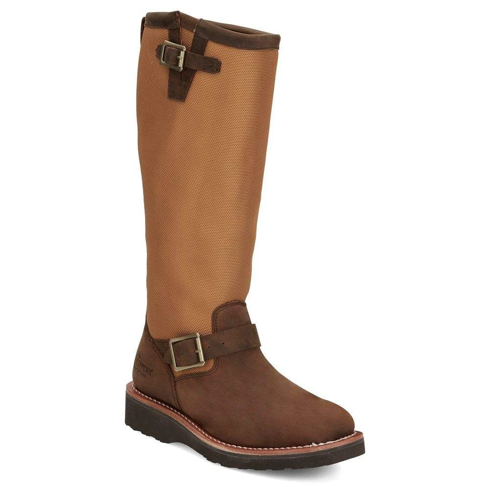 Justin Boots Women's Cottonwood Hickory Brown Square Toe 17in Tall Snake Boot 5 Justin Boots Women's Cottonwood Hickory Brown Square Toe 17in Tall Snake Boot - Image 3